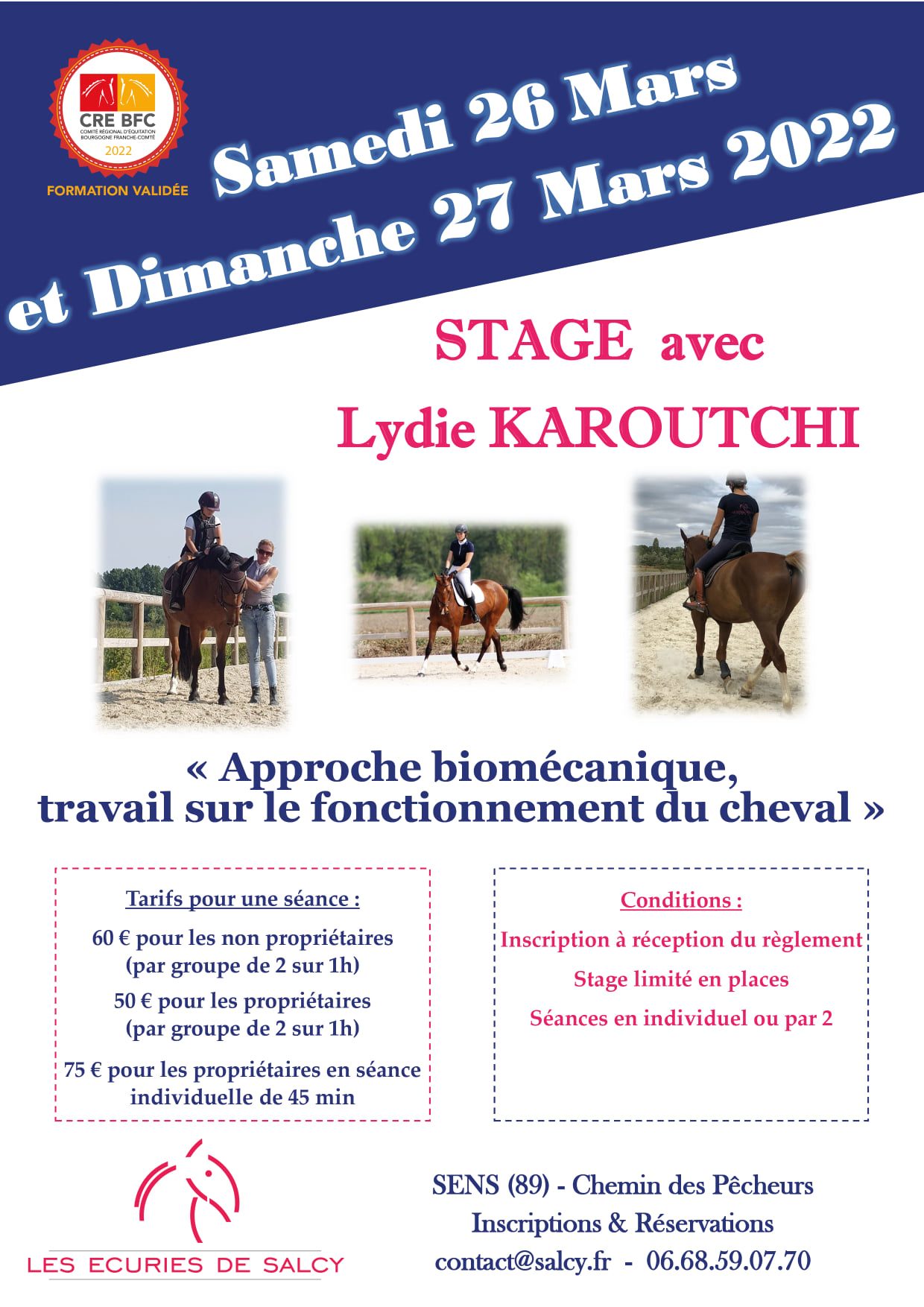 Stage Dressage avec Lydie KAROUTCHI