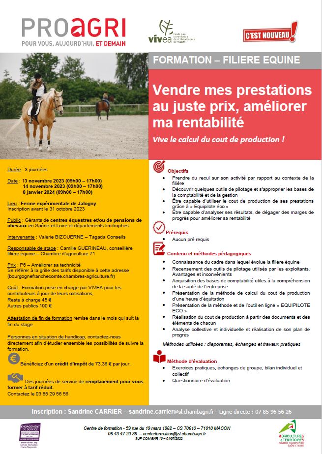 Formation : Vendre mes prestations au juste prix, améliorer ma rentabilité (71)