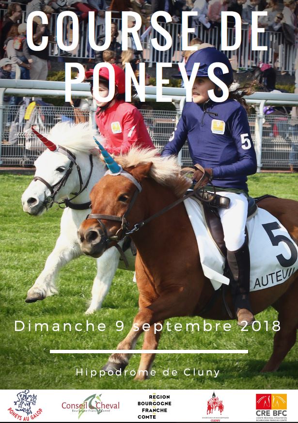 Course de poneys à l'hippodrome de Cluny