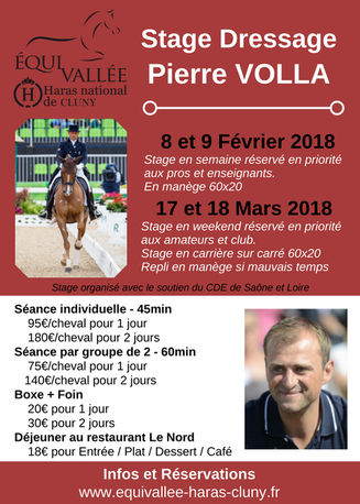 Stage dressage avec Pierre Volla à Cluny